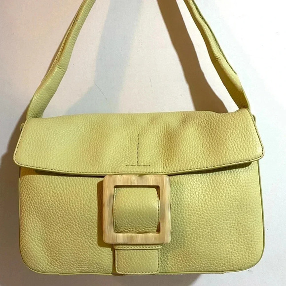 Adrienne Vittadini green leather shoulder handbag - Picture 1 of 11